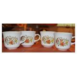 (4) Corelle Indian Summer Patterned Teacups