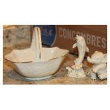 Lenox 24k Gold Basket, Elephant, & Dolphin