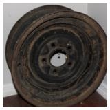 Rusted Steel Spare Wheel Rim
