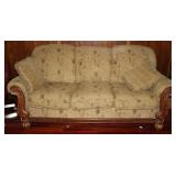 Vintage Style Sofa w/ Rolled Arm Design