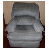 Blue Textured Recliner Chair