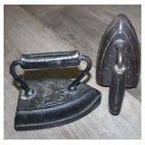 (2) Antique Cast Iron Sad Irons
