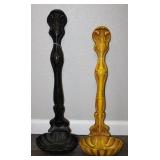 Yellow & Black Cast Metal Ladle Wall Sconce