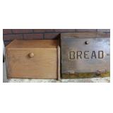 (2) Wooden Bread Boxes