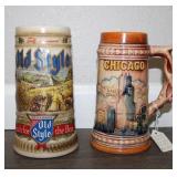 Chicago & Old Style Ld. Beer Steins