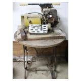 Gas Powered Engine Mounted White Cast Iron Table