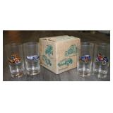 Set of 4 Antique Car Glass Tumblers by Avon