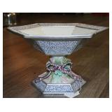 Fitz & Floyd Gregorian Crystal Winter Compote Dish