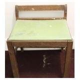 Art Deco Style Waterfall Wood Vanity Bench Seat