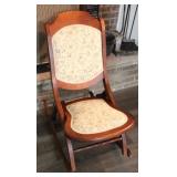 Victorian Style Folding Rocking Chair