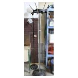 Metal Coat/ Hat Hanger w/ 2 Headed Floor Lamp