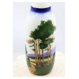 VINTAGE LANDSCAPE PORCELAIN COVERED JAR