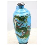 JAPANESE GINBARI CLOISONNE ENAMEL DRAGON VASE