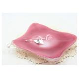 MURANO PINK OPALESCENT ART GLASS DISH