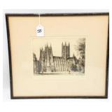 ORIGINAL DRYPOINT ETCHING BY J. ALPHEGE BREWER