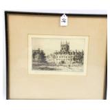 ORIGINAL DRYPOINT ETCHING BY J. ALPHEGE BREWER