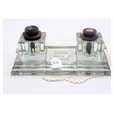 DOUBLEGLASS INKWELL DESK SET