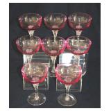 SET OF (8) WISTERIA PINK CHAMPAGNES