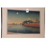 1916 TAJ MAHAL TWILIGHT WOODBLOCK PRINT