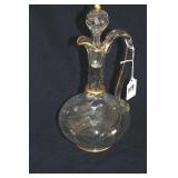 FRITZ HECKERT BOHEMIAN ART GLASS EWER