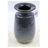 1970S SILVER LEAF INFUSED BLOWN CASE GLASS VASE