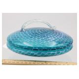 MID TO LATE 20TH CENTURY ART GLASS CANDY DISH