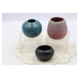 THREE SMALL POTTERY VESSELS