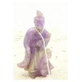 CHINESE HAND CARVED AMETHYST STONE FIGURINE