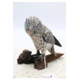 HAND CARVED OWL SCULPTURE