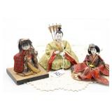 (3) ANTIQUE JAPANESE HINA NINGYO DOLLS