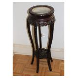 CHINESE CARVED INSET MARBLE PANT STAND