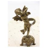 CAST BRASS CHERUB SCULPTURE