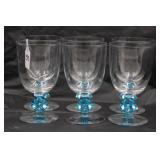 SET OF (6) AQUARIUS BLUEWATER GOBLETS