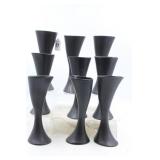 (9) PETER SAENGER MATTE LEG VASES/GOBLETS