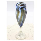 ORIGINAL 1973 RICHARD JOLLEY ART GLASS GOBLET