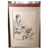 HAND DRAWN SKETCH ARTIST SIGNED