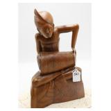BALINESE STYLE WOOD CARVED SCULPTURE