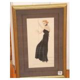 VINTAGE GOUACHE PAINTING