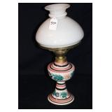 HAND PAINTED CERAMIC OIL LAMP