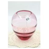 ITALIAN MADE GLOBULAR ART GLASS VASE