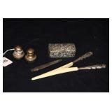 SMALL SILVER & SILVER PLATE COLLECTIBLES