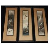 (3) JAPANESE FRAMED BIRD PRINTS