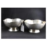 PAIR OF STERLING SILVER 5" BOWLS BY REMBRANDT