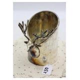 SILVER PLATE STAG HEAD WINE COOLER
