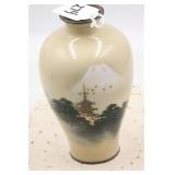 JAPANESE SILVER MOUNTED CLOISONNE ENAMEL VASE
