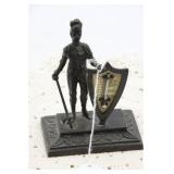 RARE VICTORIAN FIGURAL DESK THERMOMETER