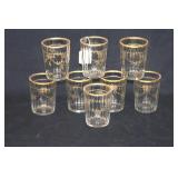 (8) ANTIQUE FLORAL GARLAND TUMBLERS