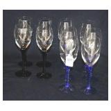 (10) TWISTED STEM GOBLETS