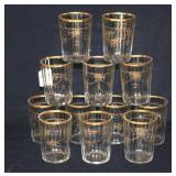 (12) ANTIQUE FLORAL GARLAND TUMBLERS