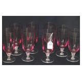 SET OF  TIFFIN FRANCISCAN WISTERIA PINK ICE TEAS
